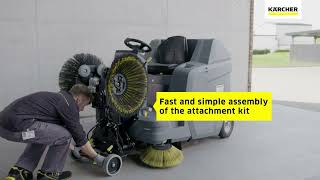 How to use the vacuum sweeper KM 100/120 R Bp by Karcher Professional Cleaning Solutions in Action! 24,557 views 8 months ago 2 minutes, 46 seconds
