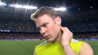 Interview mit Manuel Neuer nach dem spiel gegen FC Barcelona