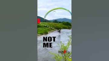I fly my paramotor into water #flying #fail  #ppg 😄
