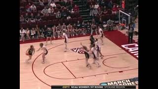 Stanford WBB Ball Screen Dribble Pen Post Action