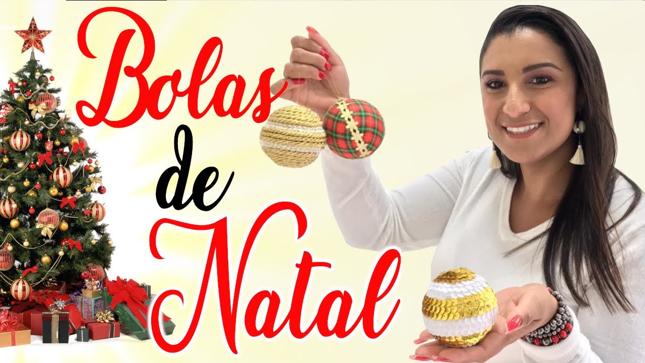 NATAL 2019 DIY COMO FAZER BOLAS DE NATAL MUITO FÁCIL! #DECORAÇÃODENATAL  #natal2020 #bolasnatalinas - YouTube