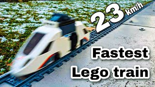 World's fastest Lego train 1.0 (powered by Lego Technic motors)