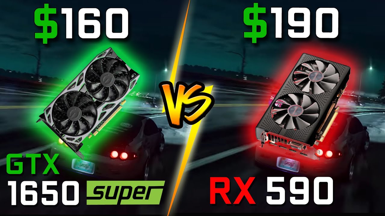 GeForce GTX 1650 Super vs Radeon RX 590 FPS 1080p Comparison -