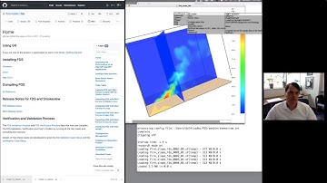 FDS Fire Dynamics Simulator: installation, run, processes tutorial