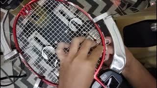 PASANG SENAR RAKET YONEX DALAM 10 MENIT, PROFESSIONAL BADMINTON RACKET STRINGING IN 10 MINUTES.