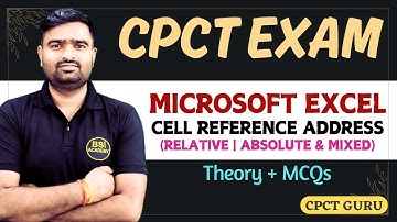 Microsoft Excel Cell Reference Address | Live Classes for CPCT Exam | Computer Knowledge