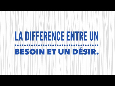 Vidéo: Différence Entre Le Besoin Et La Nécessité