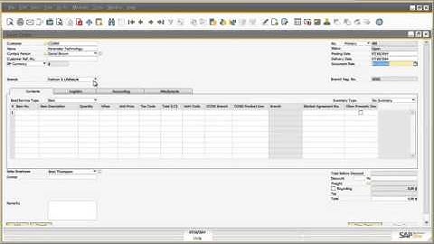 Multiple Branches in SAP Business One 9.1