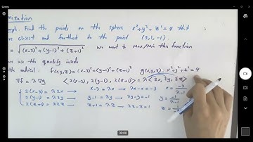 Points on Sphere with Shortest Distance Lagrange Multipliers Method
