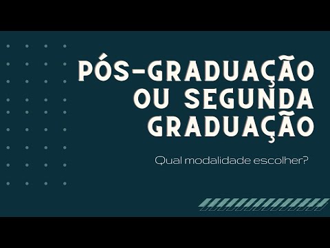 Vídeo: É pós-graduação ou graduação?