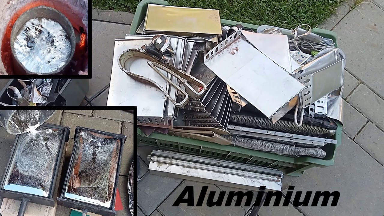 (58.) Odpad z garáže a kuchyně. Tavení hliníku. Aluminium smelting.