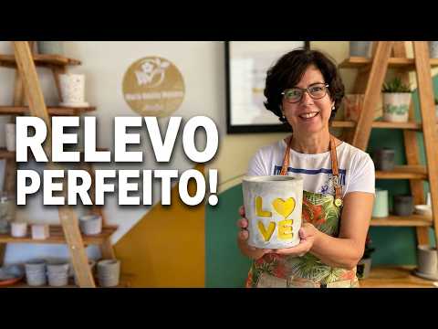 DIY - How to Make a Cement Vase with Embossed Words