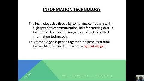 Basics of Information Technology