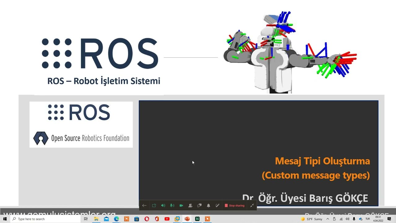 ROS  Yeni Mesaj Tipi Oluşturma 1 (1/2)