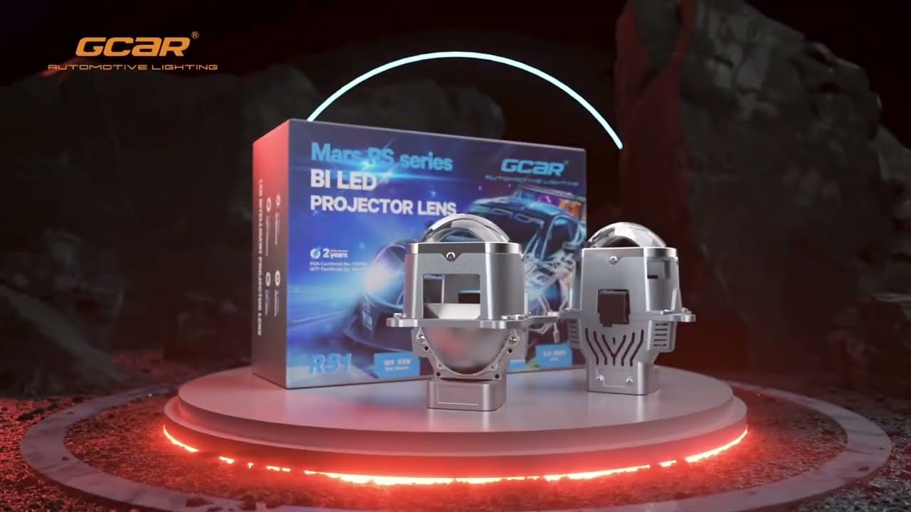 GCAR RS1 Square Bi LED Projector Lens New Product Innovative Square Design  Universal For Car