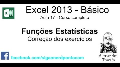 Curso Excel #17 - Funções estatísticas - Módulo Básico