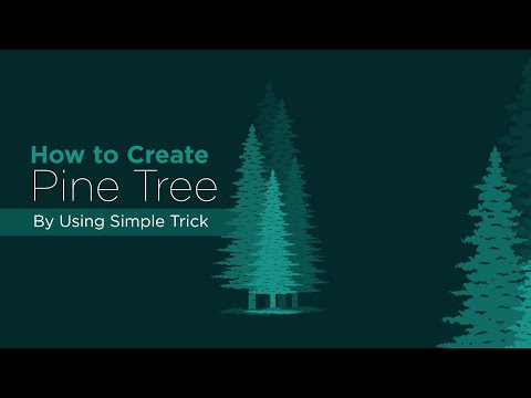 How to Make Pine Tree Vector Design - Adobe Illustrator