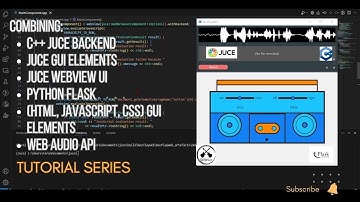 Juce WebView Tutorial: C++ Backend and  GUI + WebView UI + Python Flask + HTML, CSS,  JavaScript GUI