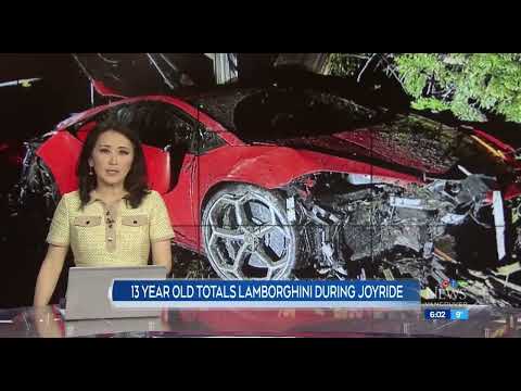 13-year-old totals Lamborghini during joyride