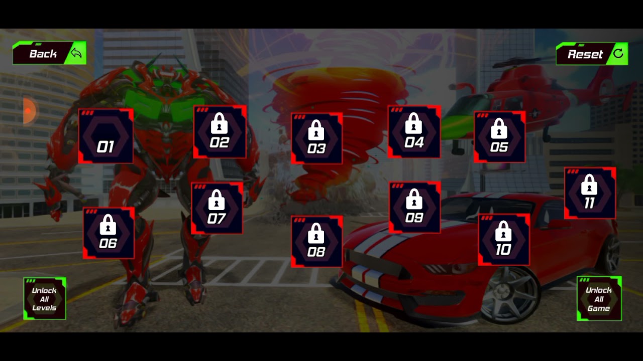 Tornado Robot Car Transform Shooting Games Storm Gamer Gameplay