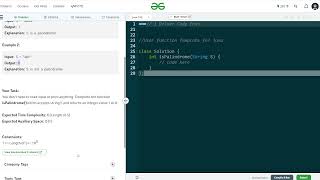 Palindrome String || DSA || JAVA || GeeksForGeeks