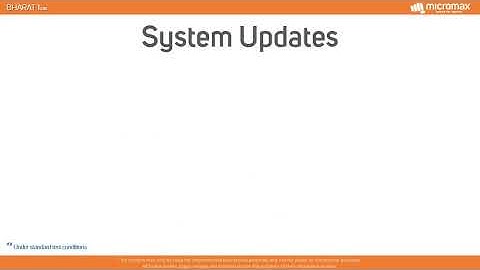 Micromax Bharat 1 System Updates