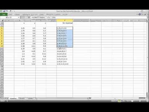 AutoCad 2015 - Koordinaten von Excel nach AutoCad