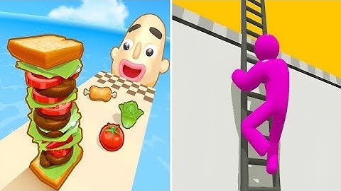 Sandwich Race 🥪 VS Ladder Master 🪜 | Who Wins the ASMR Game Battle? 🎮✨