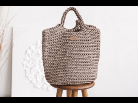 Large crochet tote bag