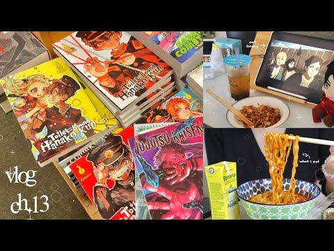 vlog ch.13 ૮ • ﻌ - ა // manga shopping + haul, what i eat, etc (ft.buyee + teddy blake)