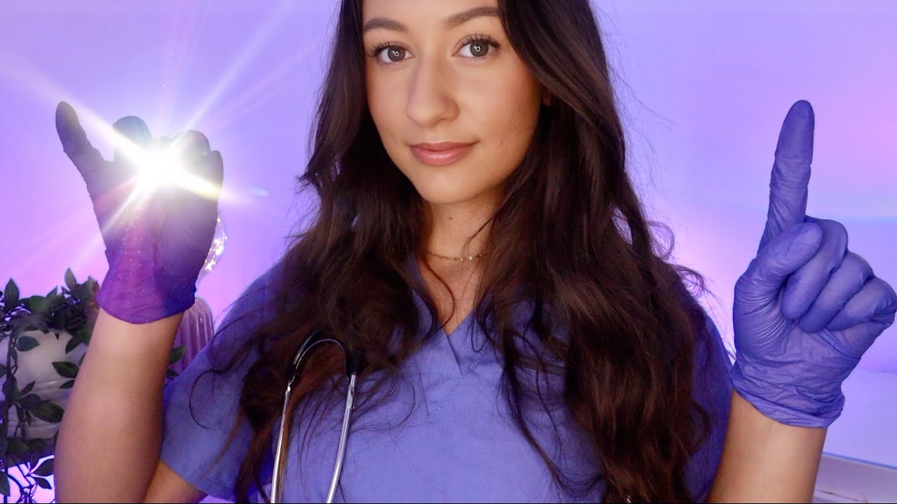 ASMR: невероятно расслабляющий медицинский осмотр для сна 😴 Проверка зрения, осмотр ушей и личное...