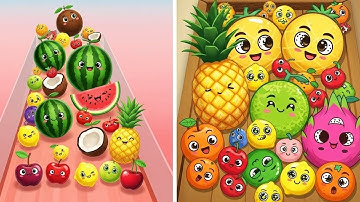 Fruit Merge 2048 - Level Up Fruits, Watermelon Game ASMR Gameplay Suika Game Balls 2048