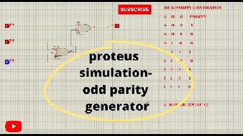 proteus simulation - odd parity generator