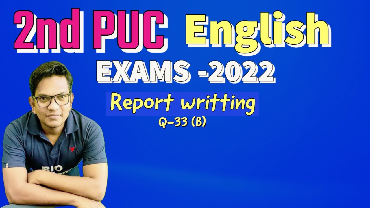 2nd puc english workbook report writing answers