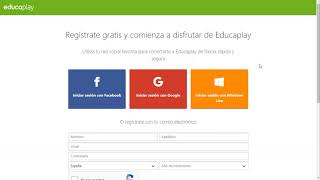 Cómo registrarse en Educaplay