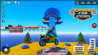 🏎️ Superhero Car Stunt Mega Ramps 3D Game Android Gameplay  screenshot 1