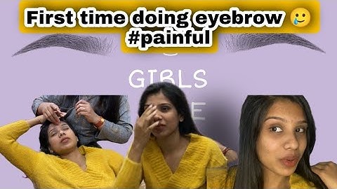 First Time Doing Eyebrow Threading ||It