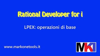 Rational Developer for i (RDi) - 10 - LPEX operazioni di base