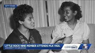 Little Rock Nine member speaks at MLK vigil