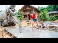 Building a Massive Concrete Driveway to the Log Cabin Yard 🚜 Biggest Log Cabin Construction Project