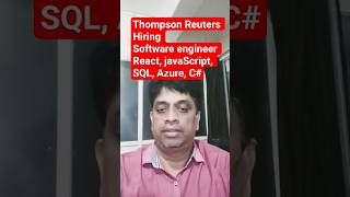 Thomson Reuters Careers 2025 | Software Engineer | Hybrid Bengaluru