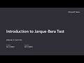[Options Pricing and Strategies] Introduction to Jarque-Bera Test: Part 1