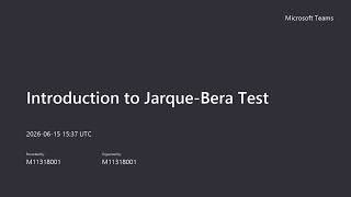 [Options Pricing and Strategies] Introduction to Jarque-Bera Test: Part 1
