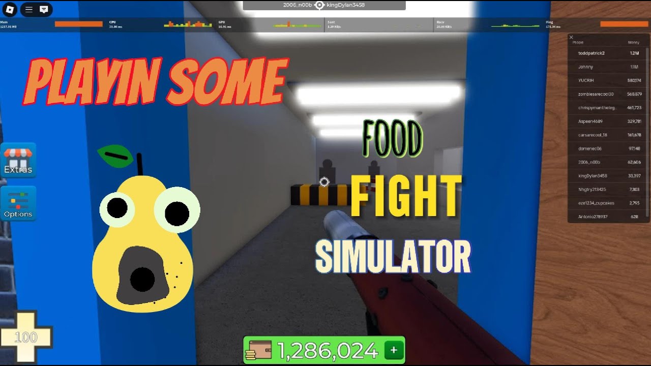 Playing some food fight simulator - YouTube