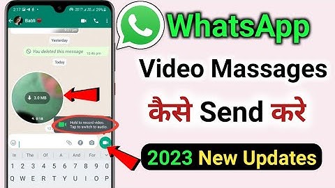 New Updates - How to Send Video Message on WhatsApp 2023 | Whatsapp New Updates | Video Messages