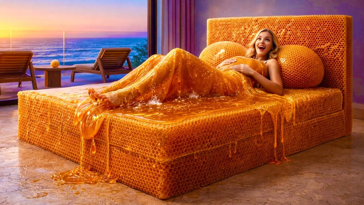 Which Crazy Honeycomb Bed Would You Choose? 🍯✨ | Ultimate Oddly Satisfying AI ASMR