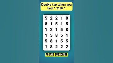 Find 👉2158👈 in 5 seconds | Visual Test | Observation Skills | Number Search | Find the Odd one out