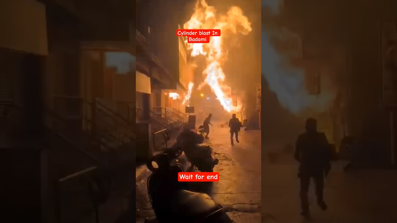 Cylinder blast In Badami Market 