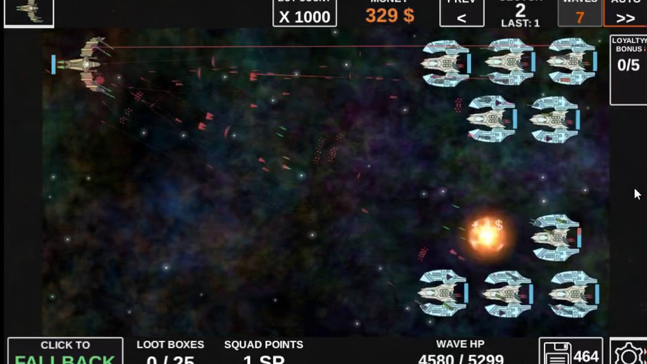 Death Squad 2 : Idle Space Raiders (PC browser game)