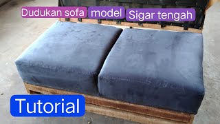 cara potong dan menjahit kain Dudukan sofa model belah tengah,@BambangWarnoto